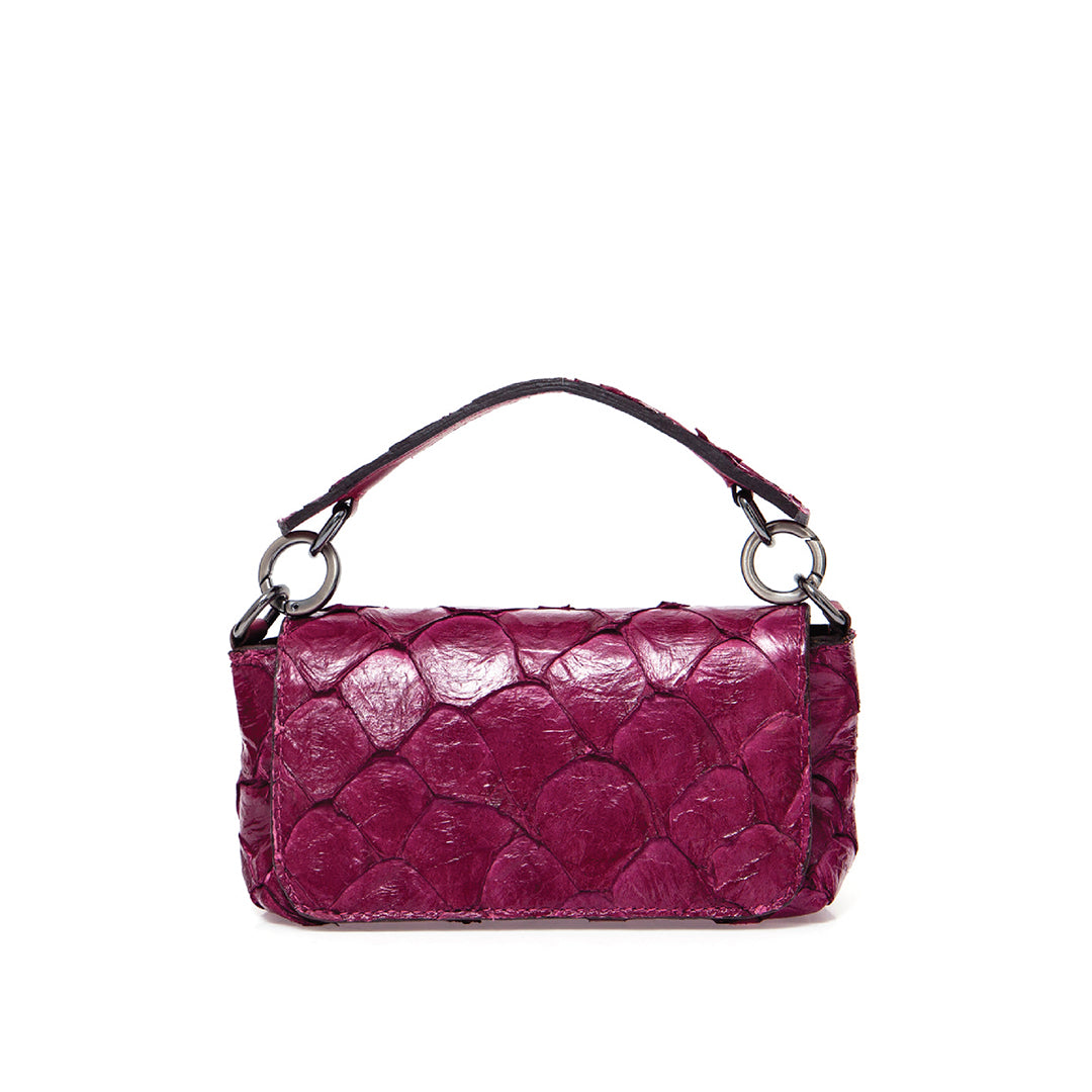 HUARI - Mini handbag em couro de pirarucu - Açai