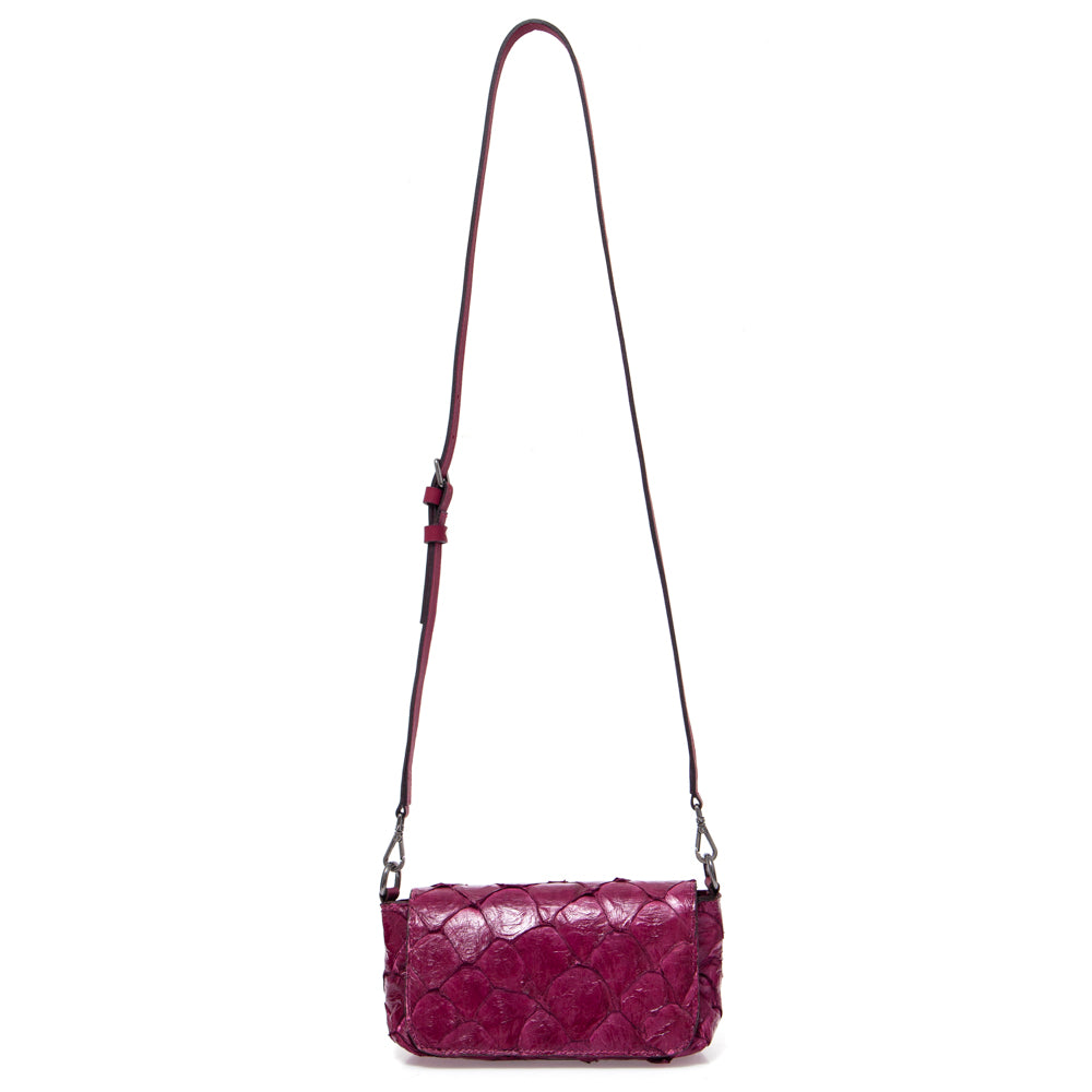 HUARI - Mini handbag em couro de pirarucu - Açai